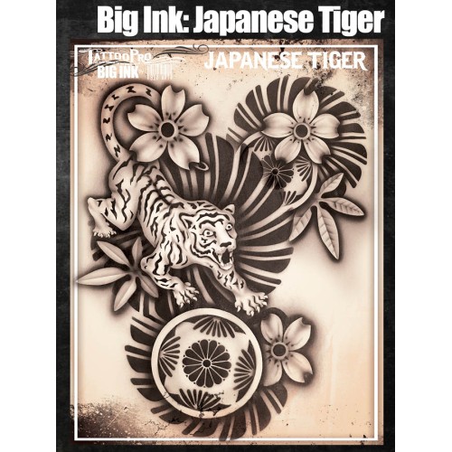 Airbrush Tattoo Pro BIG Japanese Tiger (BIG Japanese Tiger)